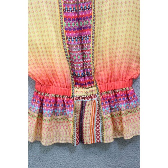 Tanvi Kedia Anthropologie Dolman Sleeve Tunic-Silky-Beaded-Size XS-BOHO-Hippie - Picture 2 of 15